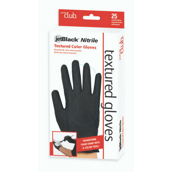 Product Club Black Textured Nitrile Gloves S/M